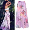 Saias chiffon boho feminino floral jersey cigana longa maxi saia cheia praia vestido de sol de alta qualidade lindas senhoras