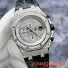 AP Timeless Qurist Watch Royal Oak Series offshore 26067BC Diamond Full Sky Star 18K Platinum Mens Watch 42mm