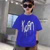 Tシャツコーン漫画ロックバンドミュージックアルバムTシャツ男の子の女の子ハラジュクメタルゴシック特大Tシャツ夏コットン子供短袖L2404