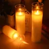 USB -laddning Dancing Wick Pillar Candle Lamp Paraffin Wax Electric LED Glass Candle w/Remote Control Home Party Table Decoration 240417