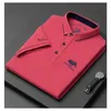 Men's Polos 2023 New Embroidered Polo Shirt Mens High-end Luxury Top Summer Casual Lapel Short Sleeve T-shirt Korean Fashion MensL2425