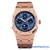 APTHLEISURE WURS RELISÃO ROYAL OAK 26574Or Blue Plate Máquinas automáticas Mens de 41 mm 18K Rose Gold Gold TrouppiPle