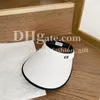 Designer Hat Women Visors Sun Hat Classic Zwart Wit Casual zonnebrandhoed Lege Tophoed Outdoor Rais Lichtgewicht Zon Bescherming Hoed