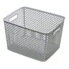 Mainstays Extra Large Decorative Plastic Storage Basket Wlid Gray 240424