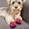 Chaussures antidérapantes de vêtements pour chiens matériaux durables hautement protecteur faciles à nettoyer les accessoires pour animaux de compagnie conception