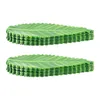 Derenwaren Sets 200 PCS Sashimi Bladeren Mat Green Artificial Tray Sushi Decor Grass Plate Leaf Adornment PP Ornament