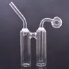 Уникальная стеклянная масляная горелка бонги двойная камера курить воду из трубы соты Perc Tobacco Dab Gron