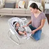 Uppenition 2-i-1 SimpleComfort Baby Swing Rocker med vibrationer, naturljud och 6-hastigheter-Lätt kompakt design för spädbarn 0-9 månader (Raylan)