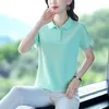 Women's Polos Summer Polo Shirt T-shirt Short Sleeve Sport Elegant Woman Basic T-shirts Lady Tops Tees Plus Size For Women