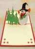 Cute Creative Christmas Tree Snowman Greeting Cards 3D Pop UP Handmade Xmas Postcards Festive Party Supplies7314884