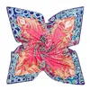 Luxury Brand 100% Twill Silk Scarf Multicolor Horse Square Scarf Design Print Kerchief Women Neck Shawl Wraps Echarpe 130cm 240418