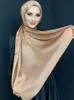 Hidżabs muzułmański Abaya Silk Hidżab Abayas Hidżabs for Woman Jersey Head Wrap Szalik Islamski moda sukienka Women Turbany Instant Turban Shawl D240425