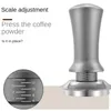 Coffee Tampers 15lb Spring geladen Saboor rimpelbasis aluminium zelfnivellerende espresso -koffie 51 mm 5m 240423