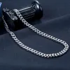 Iced Out Chain 10mm Cuban Chain Hip Hop Halsband Guldpläterad tjock Miami Link -kedja för män grossist