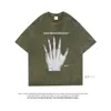 Męskie koszulki Exfine Finger Bone Impresso Grifica t Shirt Para Homens Casual Strtwear Y2K Vintage Hip Hop Manga Curta Owwrotne tshirty kwalifikacje H240425