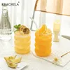 Tumblers 16OZ Drinking Glasses With Glass Straw 4pcs Set 350ML/470ML Shaped Cups Beer Iced Coffee Tumbler Cup H240425