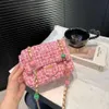 Luxury merk handtassen ontwerper damesmerk tassen nieuwe geruite wollen damesketen crossbody tas Koreaanse editie trendy veelzijdige casual schoudertas