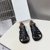 Sıradan Ayakkabı 2024 İlkbahar Yaz Kadınlar Sandalet Yuvarlak Toe Retro Orijinal Deri Toka Strap Mary Janes Loafers Sapato Feminino