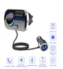 BC49BQ Rainbow Colors Bluetooth Hands Calling Car Kit FM Transmitter Radio MP3 Music Player Car Charger Dual USB Ports Adapte5612454