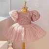 Mädchenkleider Kleinkind Baby Taufe Kleider 1 2 3 Jahre Geburtstagskleid für Baby Kleidung Prinzessin Partykleid Taufe Tutu Kleid Vestido D240425