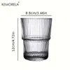 Tumbler 1/2pcs Kaffeeglas Tassen Stapelbare Glaswaren transparente Cocktail -Soda -Wassersaft -Tassen Tasse geeignet für Home Bar Partys H240425