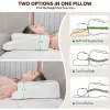 Kuddminnesskumkuddar för sängen med kylkudde täcker livmoderhalscervikal nackkudde för smärtlindring sov justerbara ergonomiska kuddar