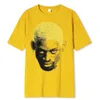 T-shirt maschile Dennis Rodman Hip Hop S-shirt Streetwear 90 Rodzilla Vintage Summer Fashion Street Cotton Men New Tee Tshirt Womens Clothingl2404