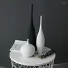 Vases White And Black Modern Minimalist Handmade Art Zen Vase Ceramic Ornaments Living Room Model Home Decoration Gift