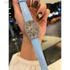 Piquet Audemar Franck Watch High Quality Womens Watch Full Diamond Iced Out Leather Strap Designer Franck Muller Watches Quartz Movement CQ6K Reloj Presents for Women a