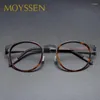 Lunettes de soleil Frames Men Ul ultra-léger vintage titane rond verres optiques Femmes Femmes surdimensionnées Big Face Prescription décorative Epices