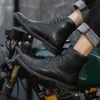 Boots Classic Men's Winter Boots Men's Leather Boots Plush Warm Man's Chelsea Shoes Riding Motorcycle Shoes Men's Waterproof Boots