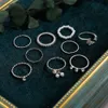 Diamond Mixed Faryfly New Batch Pearl för kvinnlig nischhögkant Ring Set