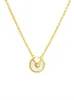 Designer-Trend Carter Amulett Halskette mit doppelseitiger weißer Fritillaria Roter Achat Pfauenstein Sicherheit Talisman für Frauen Gold Lock H7W6