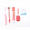 8pcs/saco dentes dentários kits ortodônticos Cuidador oral Cuidador de clareamento Tool Terne Interdental Brush Flets Mirror de cera 5 cores