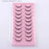 False Eyelashes 10 pairs of sharp comic eyelashes - anime role-playing eyelashes -14mm natural transparent tape - doll eyelash bag - Japanese fake eyelashes Q240425