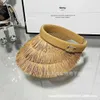 Visors niche tassel empty top large brimmed straw hat parent-child sun protection hairband style Bohemian trend H240425