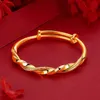 女性用の高度なMobius Pusk Pull Half Hale Sand Semi Gloss Fried Dough Twists Bracet Bangle Fine Jewelry Gift240424