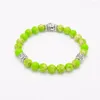 Charm Bracelets 여자 7 Chakra Bangle Light Green Healing Crystals Stone Yoga Reiki기도 Mala Bracelet Jewelry Gift