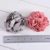 Dekorative Blumen 8 cm verbrannter Satin Stoff für Kinder Stirnbänder Haarband Haarschmuck DIY Accessoires