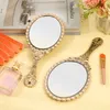 Spiegels ic stijl make -up spiegel make -up spiegel gouden spiegels hand vastgehouden make -up spiegelgreep grote hoeveelheid kan worden aangepast