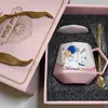 Marmory Diamond Keramic Becher Geschenkbox Paar Wasserbecher Hochzeitsgeschäft Souvenir Event Geschenke 240418