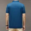 Herrpolos män kläder 2024 sommarpolo-skjorta låg nyckel bekväm atmosfär kort hylsa företag avslappnade enkla toppar w5581