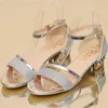 Fashion Woman Summer Gold Open Toe Sandal Dress Shoes High Heels Sandals Platform Wedges Heeled Pumps Ladies Shoe 240418