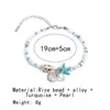 Braccialetti Charm Classic Boho Blue Starfish Bracciale in perline per donne Summer Shell Candant Regolable Friendship Jewelry