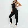 Damen Jumpsuits Rolpper modische und sexy hohle Scench Monkeys Damen -Fitness -Sport -Jumpsuit mit erhöht