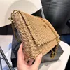 Designväska axelväska mode korsbods påse damväskor handväska väska halm klaffväska vävda tofsar plånbok lyx mini väskor handväska toppkvalitet väska för kvinna
