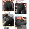 Yoga Fitness Spodnie Kobiety seksowne legginsy sport Sport Black Leggins plus size jacquard rajstopy na siłownię chrupiące legginsy antycelulitu