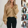 Femme Tricots Femmes Butting-up Cardigan Loose Fit Elemy Chunky Trinet Fall / Hiver Pull avant ouvert pour moderne