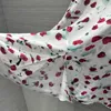 Signe 2024 Women Fashion Sexy Retro Cherry Blossom Stampa divisa una gonna di parole 0115