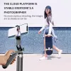 Sticks Xiaomi Selfie Stick Alloy Desktop 360 ° Gimbal Selfie Pole Pole sans fil Bluetooth pour la photo et le support vidéo en direct
